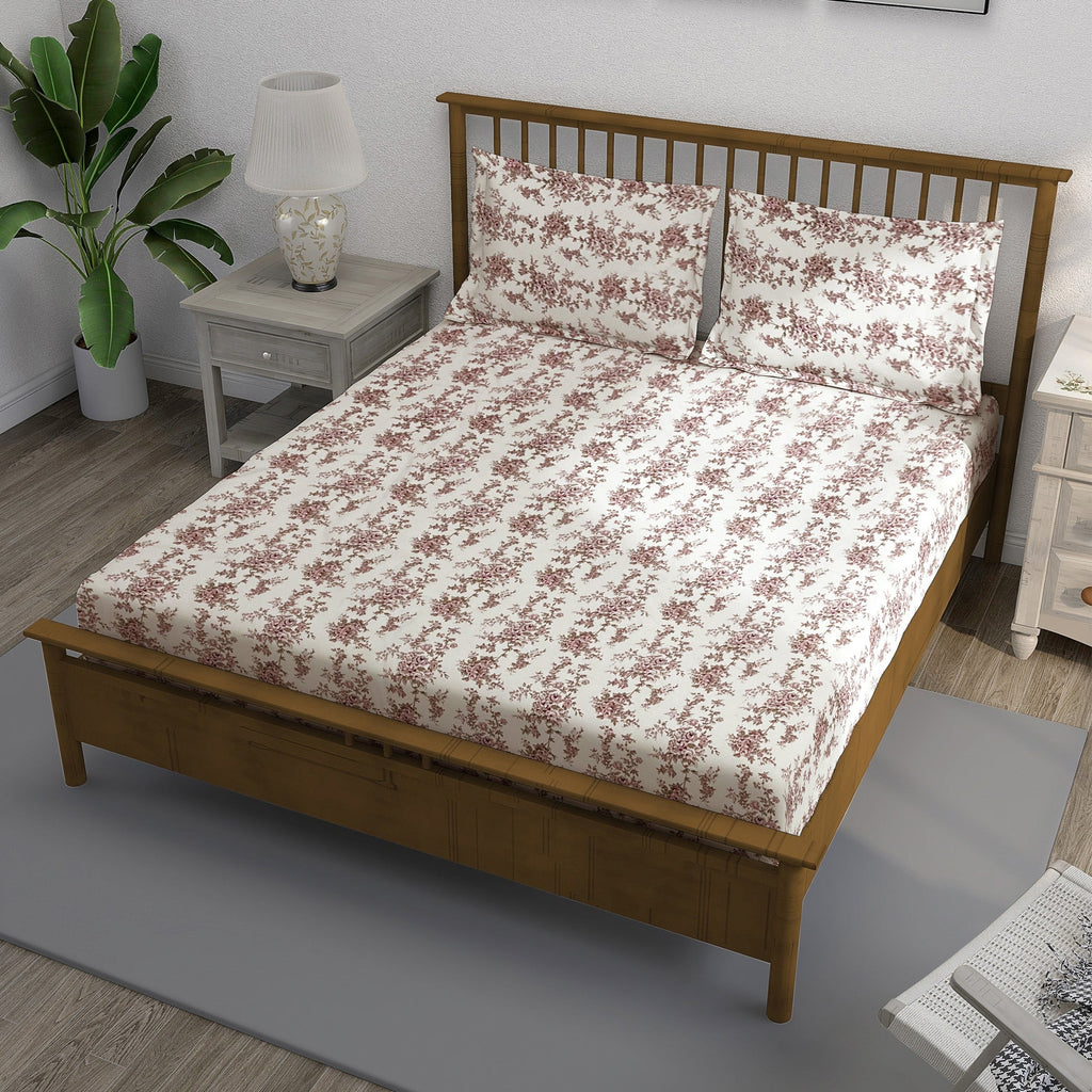 Wine Charm - 250TC Pure Cotton Double Queen (90x100 Inches)