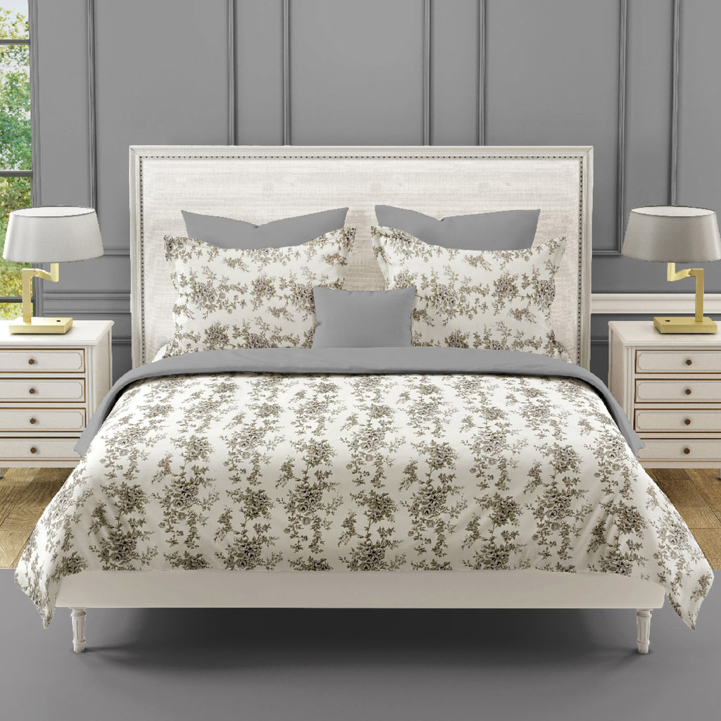 Grey Charm - 250TC Pure Cotton Double Queen (90x100 Inches)