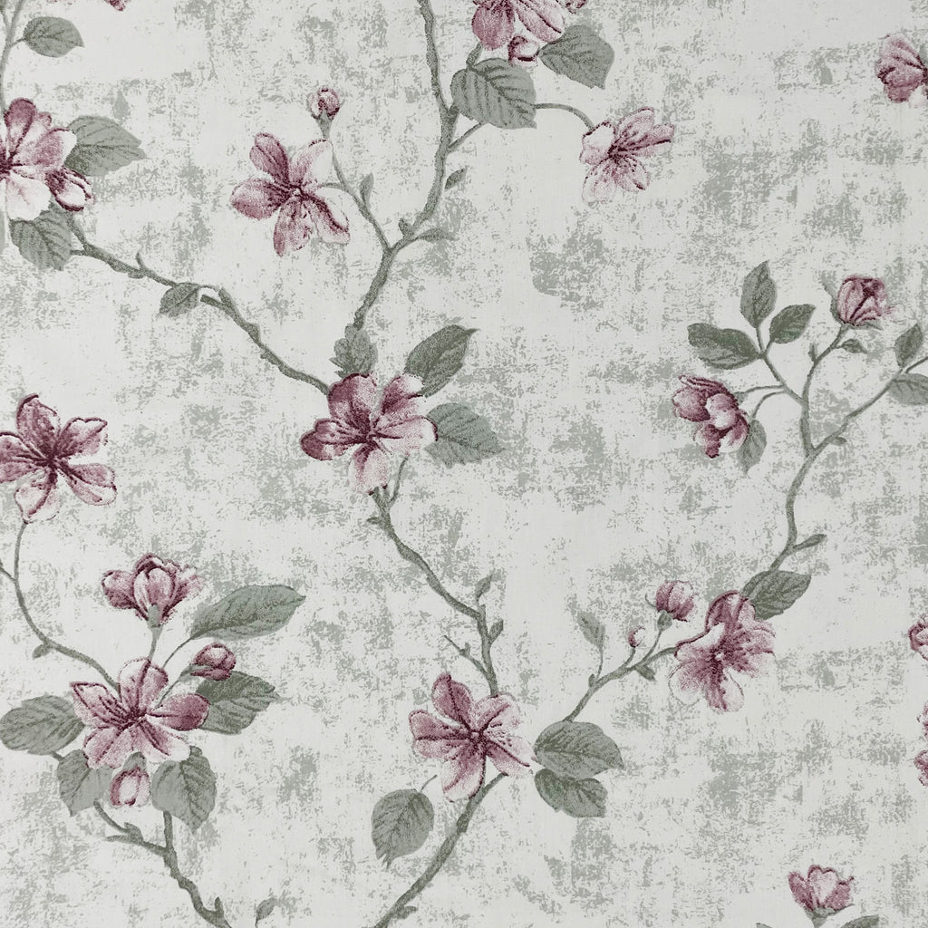Cotton Double Queen Bedsheet with 2 Pillow Covers - Mint Green Floral Vine Print (90x100 inches)