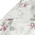 Cotton Double Queen Bedsheet with 2 Pillow Covers - Mint Green Floral Vine Print (90x100 inches)