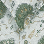 Floral Print Green 200 TC Double Queen Bedsheet With 2 Pillow Covers (90x100 Inches)