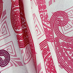 Magenta Paisley Print Pure Cotton 120 TC Double Queen Bedsheet with 2 Pillow Covers (90x100 Inches)