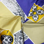 Multi-Color Mosaic Geometric Double Queen Bedsheet with Soft Blended Cotton Fabric (90x100 inches)