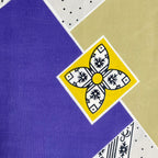 Multi-Color Mosaic Geometric Double Queen Bedsheet with Soft Blended Cotton Fabric (90x100 inches)
