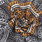 Midnight Mandala Charm Blended Cotton Double Queen Bedsheet with 2 Pillow Covers - Artistic Circular Print (90x100 inches)