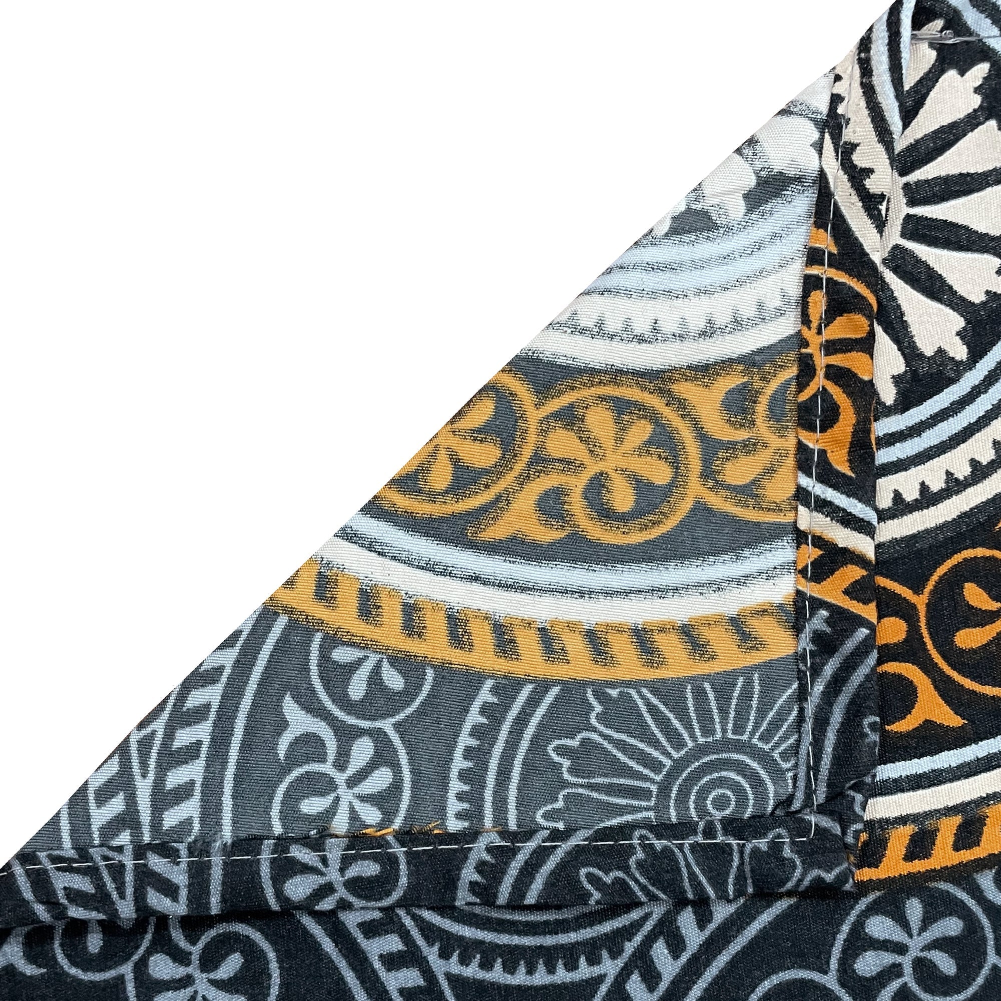 Midnight Mandala Charm Blended Cotton Double King Bedsheet with 2 Pillow Covers - Artistic Circular Print (90x108 inches)