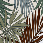 Tropical Palm Haven Blended Cotton Double Queen Bedsheet with 2 Pillow Covers - Nature-Inspired Leaf Print (90x100 inches)