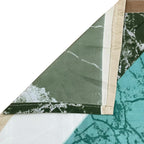 Urban Slate Mosaic Blended Cotton Double Queen Bedsheet with 2 Pillow Covers - Modern Geometric Pattern (90x100 inches)