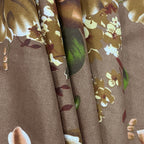 Vintage Rosewood Bloom Cotton Double Queen Bedsheet with 2 Pillow Covers - Classic Floral Elegance (90x100 inches)