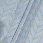 Sky Blue Minimal Chevron King Fitted Bedsheet with 2 Pillow Covers - Soft Everyday Comfort (72x78x10 inches)