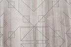 Urban Geometry Double King Bedsheet with 2 Pillow Covers 200TC - Soft Grey (90x108 inches)