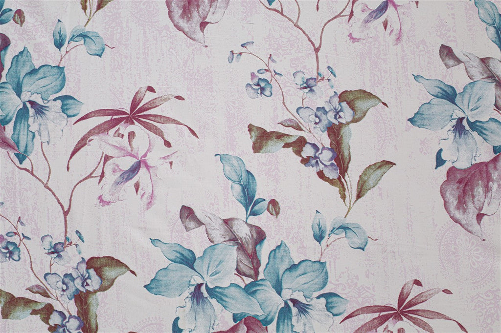 Lilac Breeze Floral Double King Bedsheet with 2 Pillow Covers 200TC - Soft Pastel Elegance (90x108 inches)