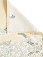 Pastel Yellow Royale Motif Double King Bedsheet with 2 Pillow Covers 200TC - Elegant Classic Design (90x108 inches)