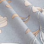 Soft Blue Floral Super King Bedsheet with 2 Pillow Covers 200TC - Elegant Pastel Design (108x108 inches)