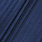 Navy Blue Pinstripe Pure Cotton 300 TC Double King Bedsheet with 2 Pillow Covers (90x108 Inches)