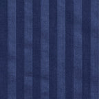 Navy Blue Pinstripe Pure Cotton 300 TC Double King Bedsheet with 2 Pillow Covers (90x108 Inches)