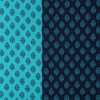 Indigo Oasis - Traditional Buti 200TC Cotton Double King (90x108 Inches)