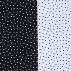 Black & White Micro Print Pure Cotton 200 TC Double King Bedsheet with 2 Pillow Covers (90x100 Inches)