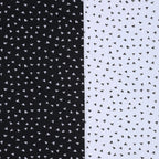 Black & White Micro Print Pure Cotton 200 TC Double King Bedsheet with 2 Pillow Covers (90x108 Inches)