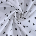 Black & White Micro Print Pure Cotton 200 TC Super King Bedsheet with 2 Pillow Covers (108x108 Inches)