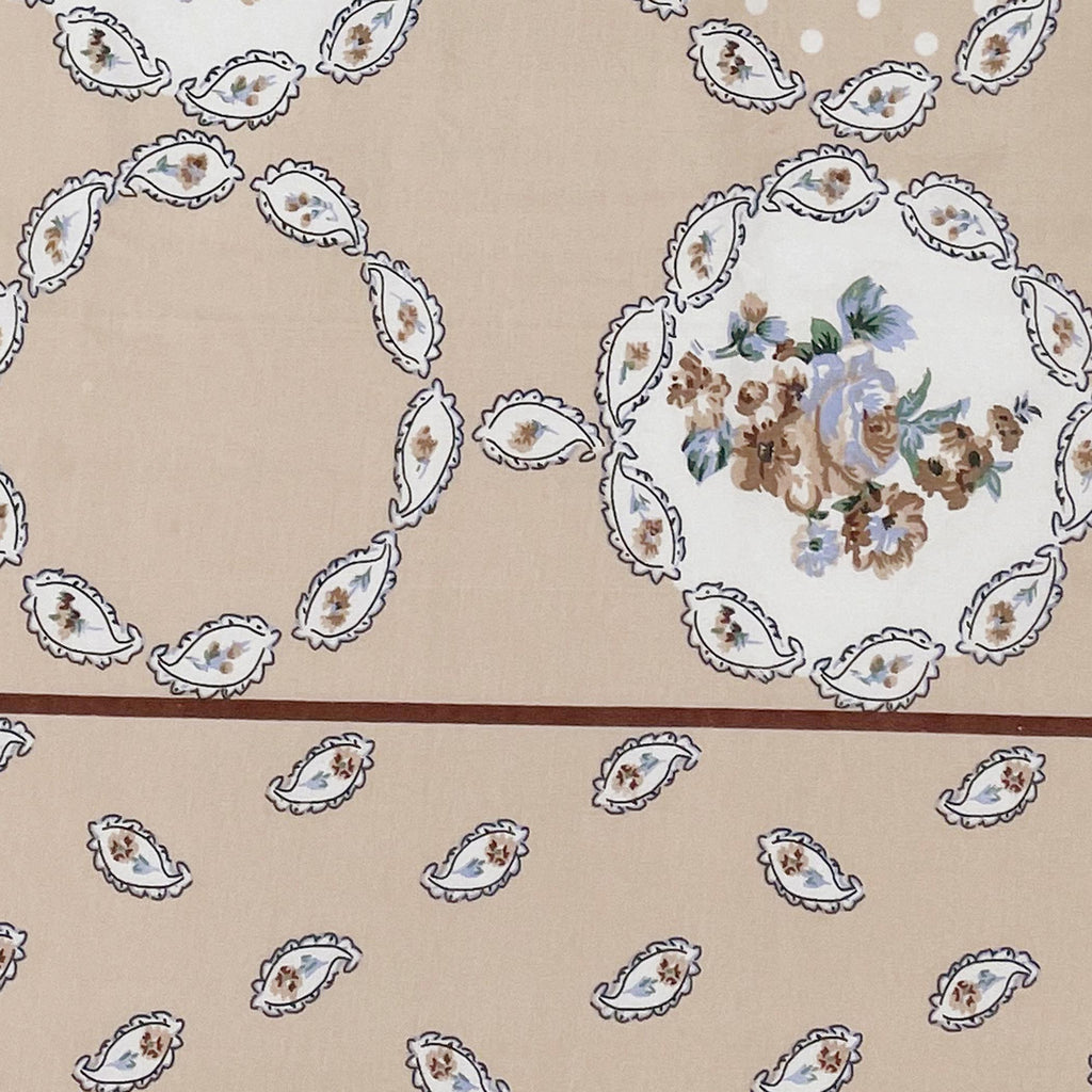 Peach Parlor Paisley - European Elegance 144TC Roto Cotton Double Queen (90x100 Inches)