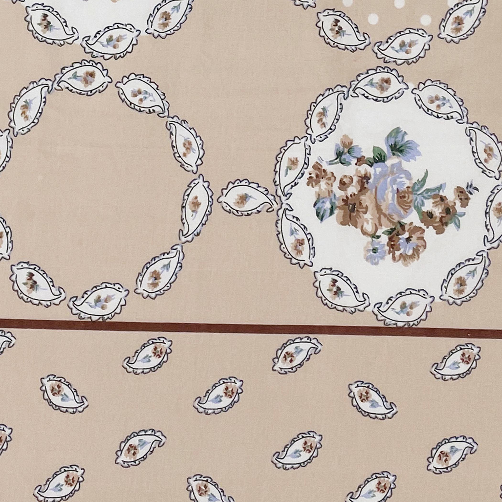 Peach Parlor Paisley - European Elegance 144TC Roto Cotton Double Queen (90x100 Inches)