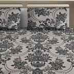 Baroque Elegance - Timeless 144TC Roto Cotton Ethnic Motif Queen Fitted Bedsheet (60x73x10 Inches)