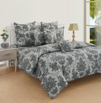 Baroque Elegance - Timeless 144TC Roto Cotton Ethnic Motif King Fitted Bedsheet (72x78x10 Inches)