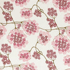 Cream & Pink Floral Print Pure Cotton 144 TC Double Queen Bedsheet with 2 Pillow Covers (90x100 Inches)