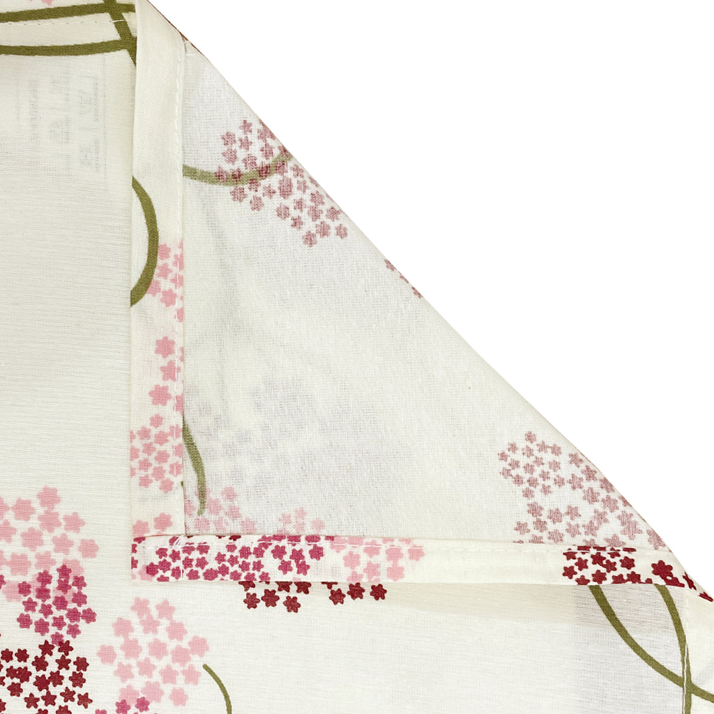 Cream & Pink Floral Print Pure Cotton 144 TC Double Queen Bedsheet with 2 Pillow Covers (90x100 Inches)