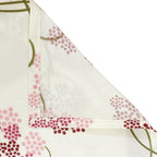Cream & Pink Floral Print Pure Cotton 144 TC Double Queen Bedsheet with 2 Pillow Covers (90x100 Inches)