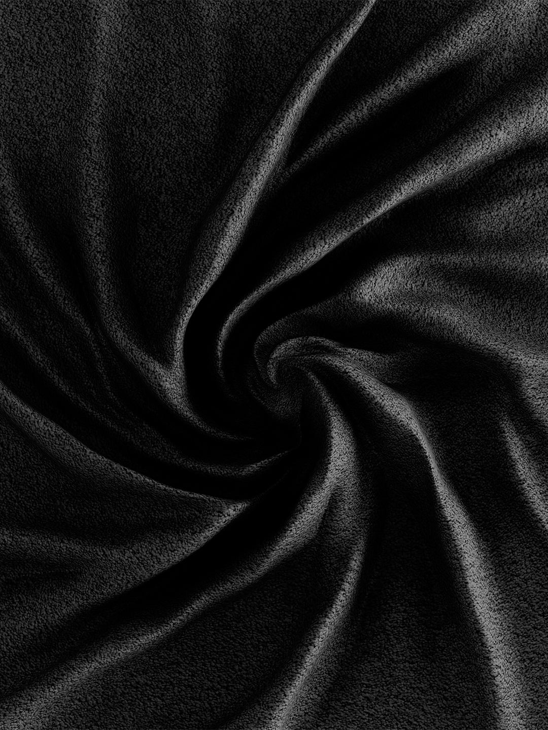 Solid Black Thermal Double King Bedsheet with 2 Matching Pillow Cover (90x108 inches)