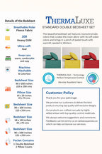 Solid Black Thermal Double King Bedsheet with 2 Matching Pillow Cover (90x108 inches)