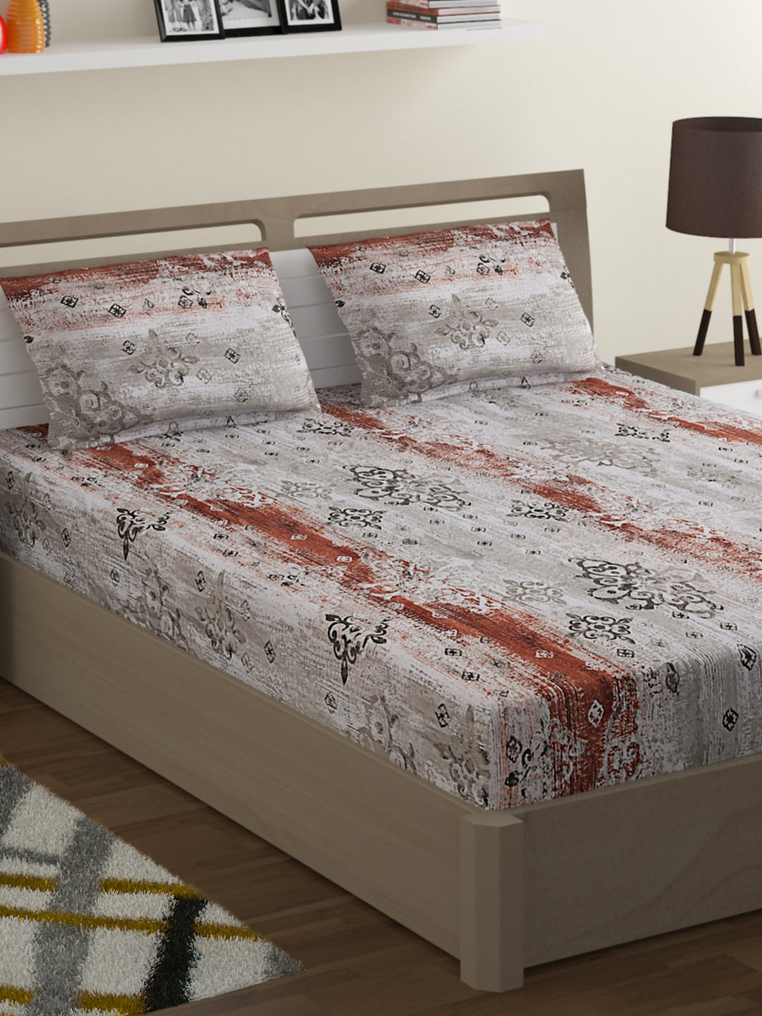 Terra Texture - Rustic Earthen 160TC Cotton Double Queen (90x100 Inches)