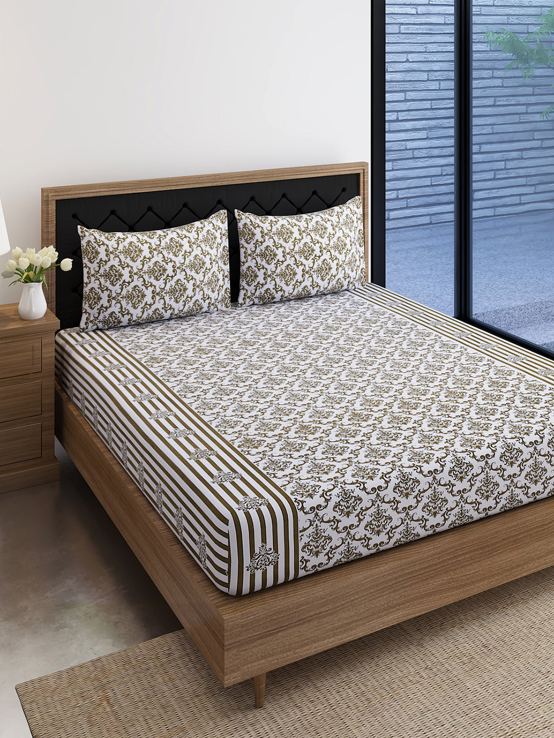 Regal Baroque Elegance 160TC Cotton Double Queen (90x100 Inches)