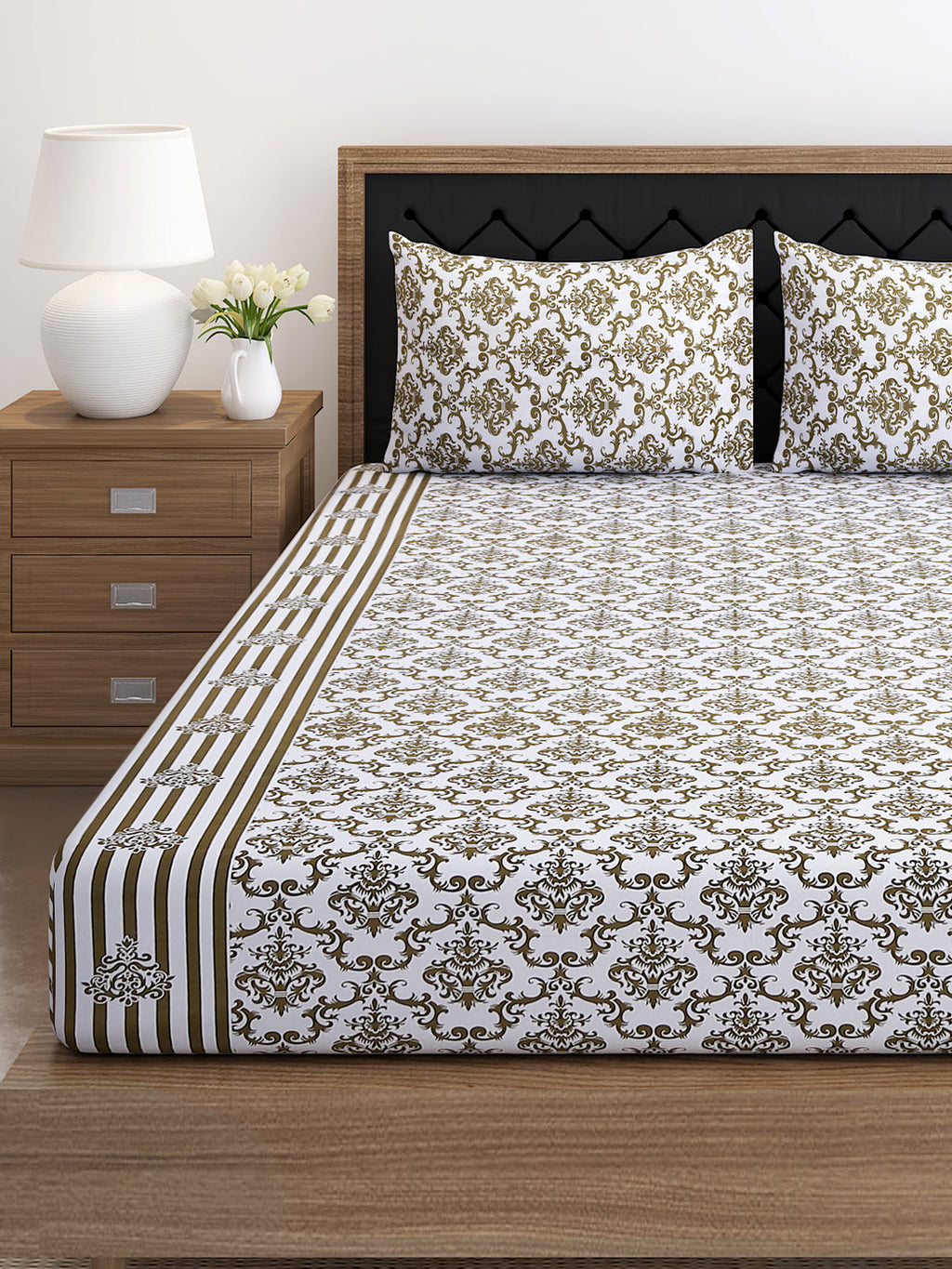 Regal Baroque Elegance 160TC Cotton Double Queen (90x100 Inches)