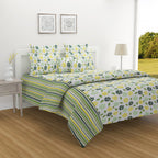 Spring Meadow - 160TC Pure Cotton Single Fitted Bedsheet (36 x 78 x 10 Inches)