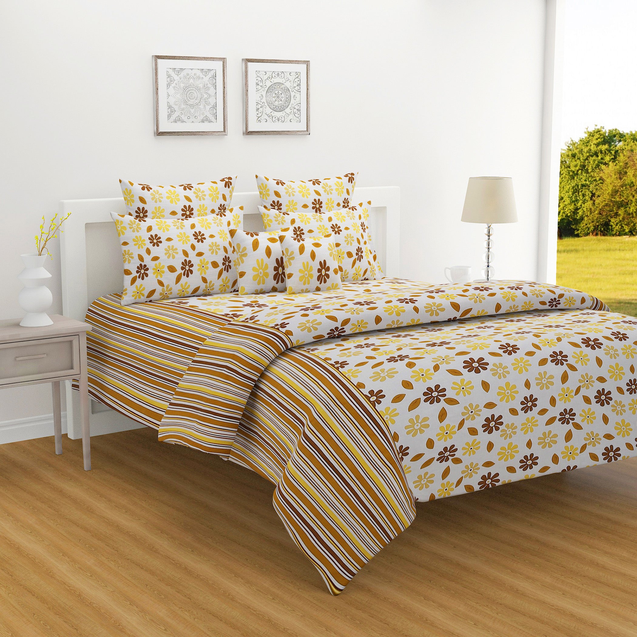 Autumn Meadow - 160TC Pure Cotton Double Queen (90x100 Inches)