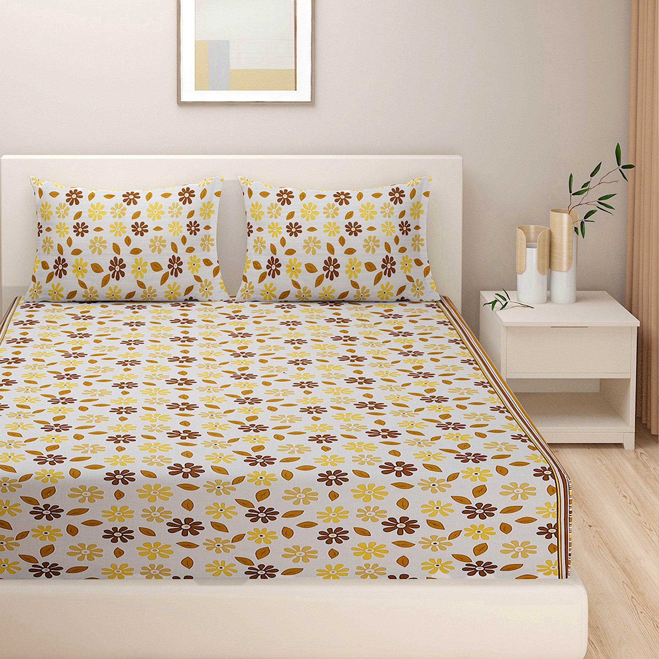 Autumn Meadow - 160TC Pure Cotton Double Queen (90x100 Inches)