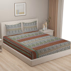 Brown Heritage - 160TC Pure Cotton Double Queen (90x100 Inches)