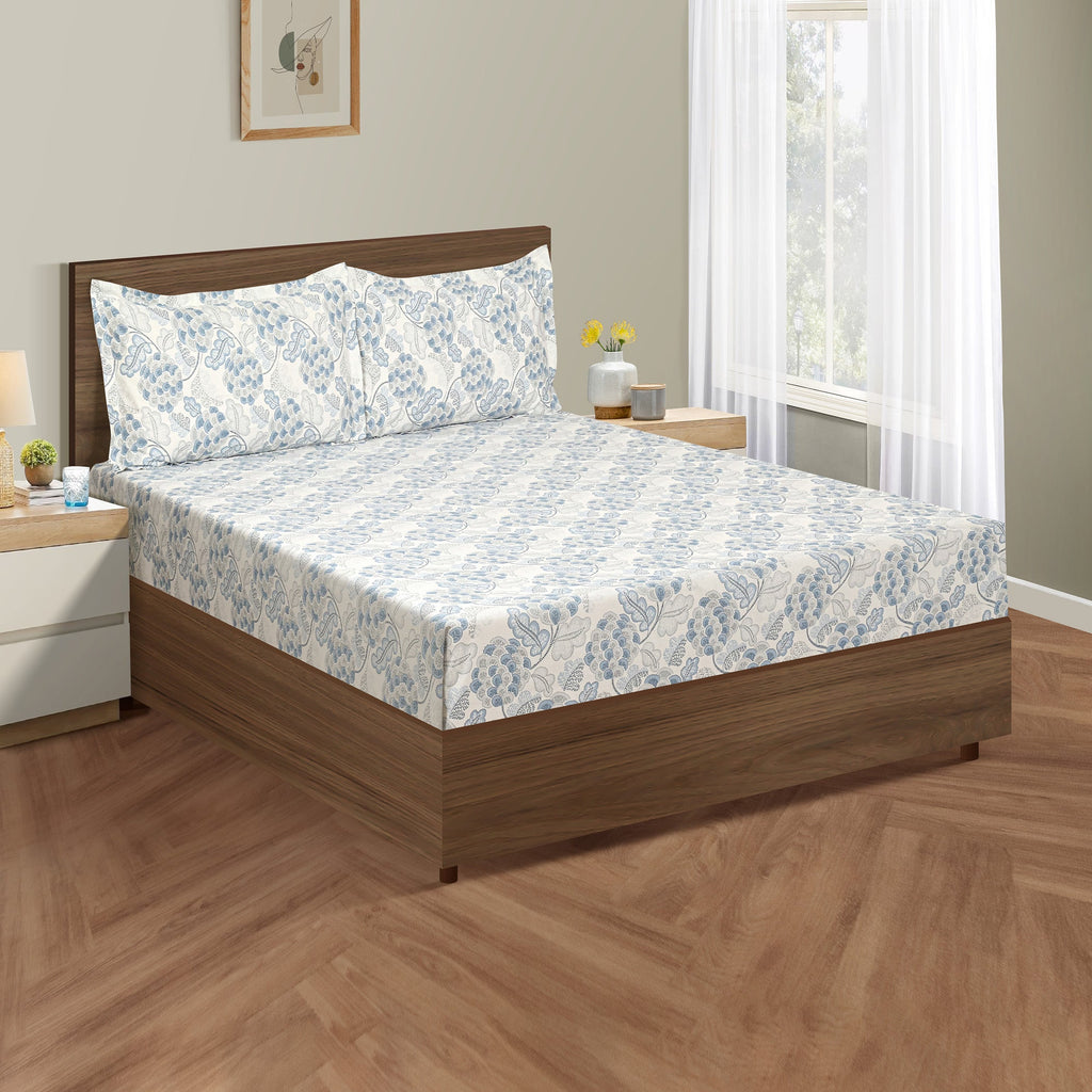 Blue Embrace - 160TC Pure Cotton Double Queen (90x100 Inches)
