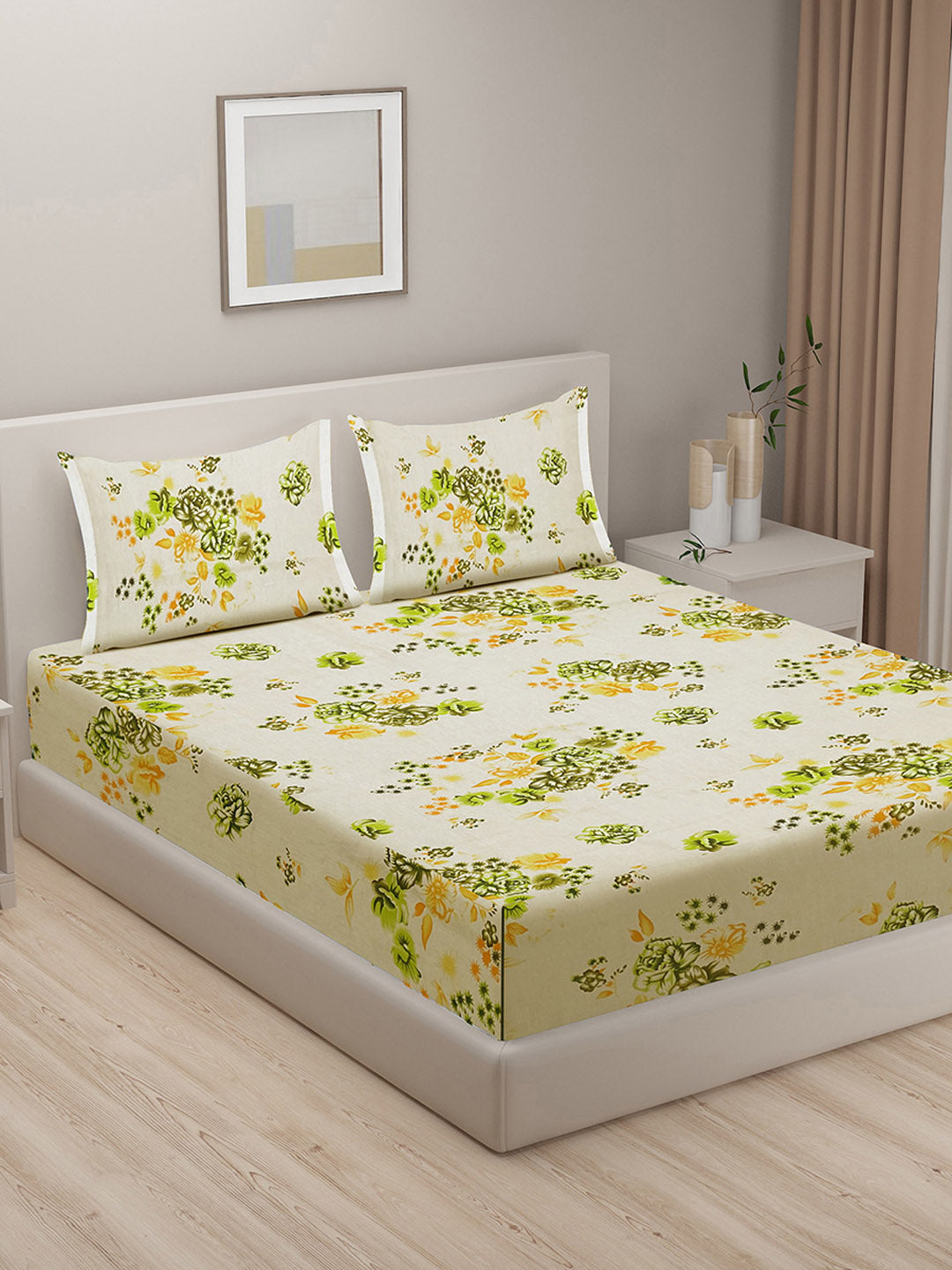 Green Meadow - 160TC Pure Cotton Double Queen (90x100 Inches)