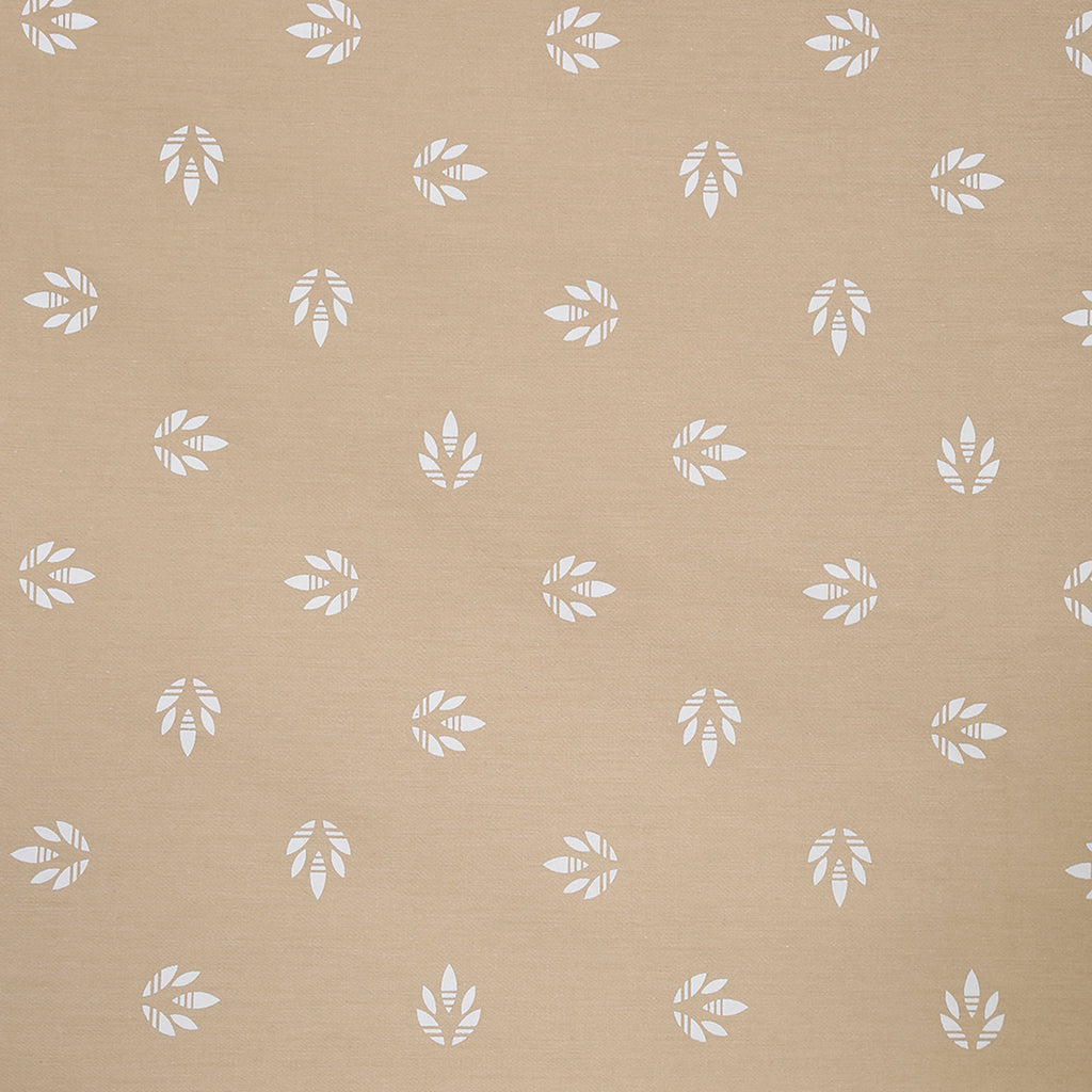 Sand Leaf Mist Cotton Double King Bedsheet with 2 Pillow Covers 250TC - Minimal Botanical Motif (90x108 inches)