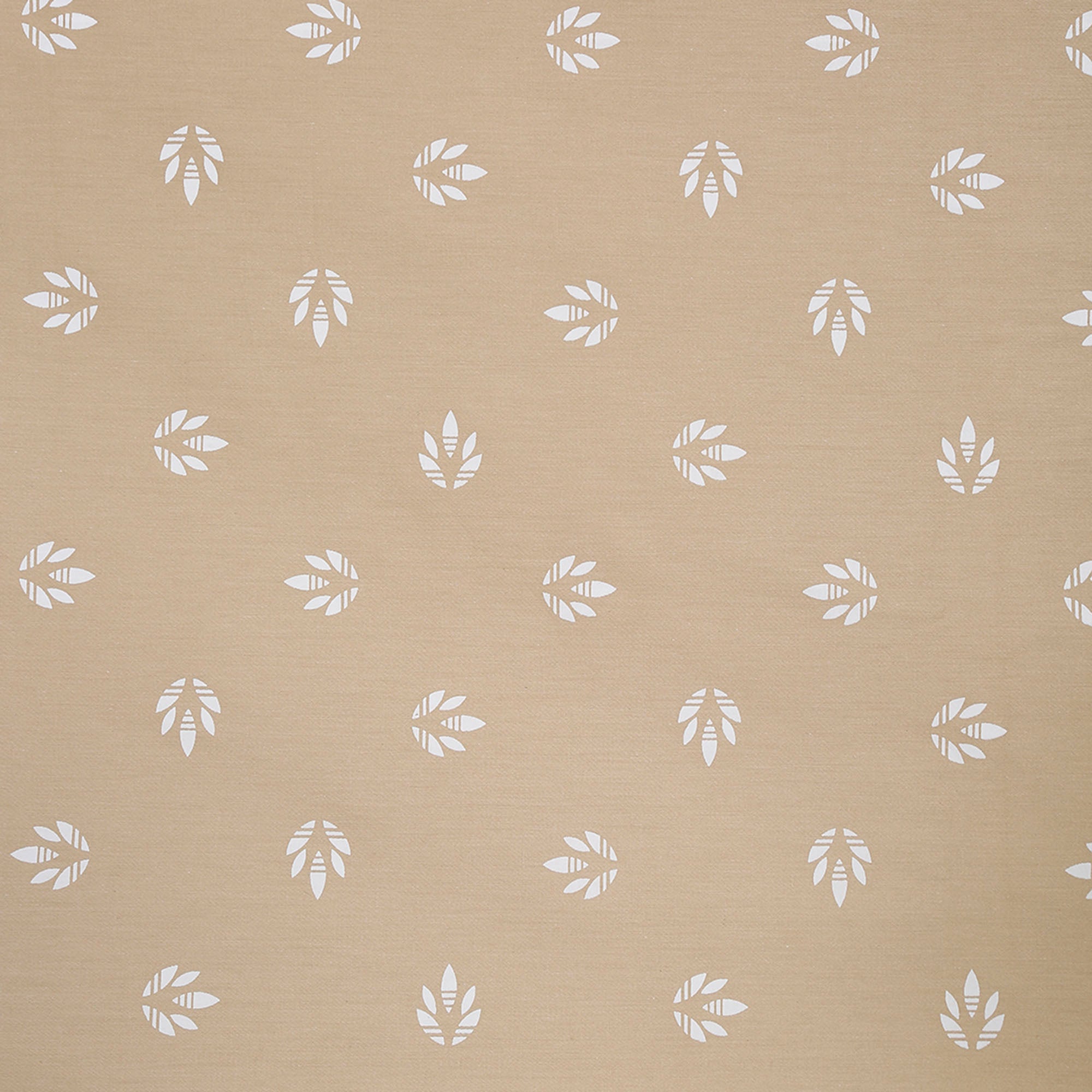 Sand Leaf Mist Cotton Double King Bedsheet with 2 Pillow Covers 250TC - Minimal Botanical Motif (90x108 inches)