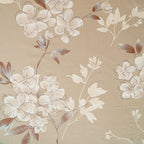 Elegant Floral Harmony Cotton Double King Bedsheet with 2 Pillow Covers 250TC - Warm Beige (90x108 inches)