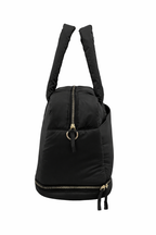 Puffer Overnighter Unisex Black Duffel Bag