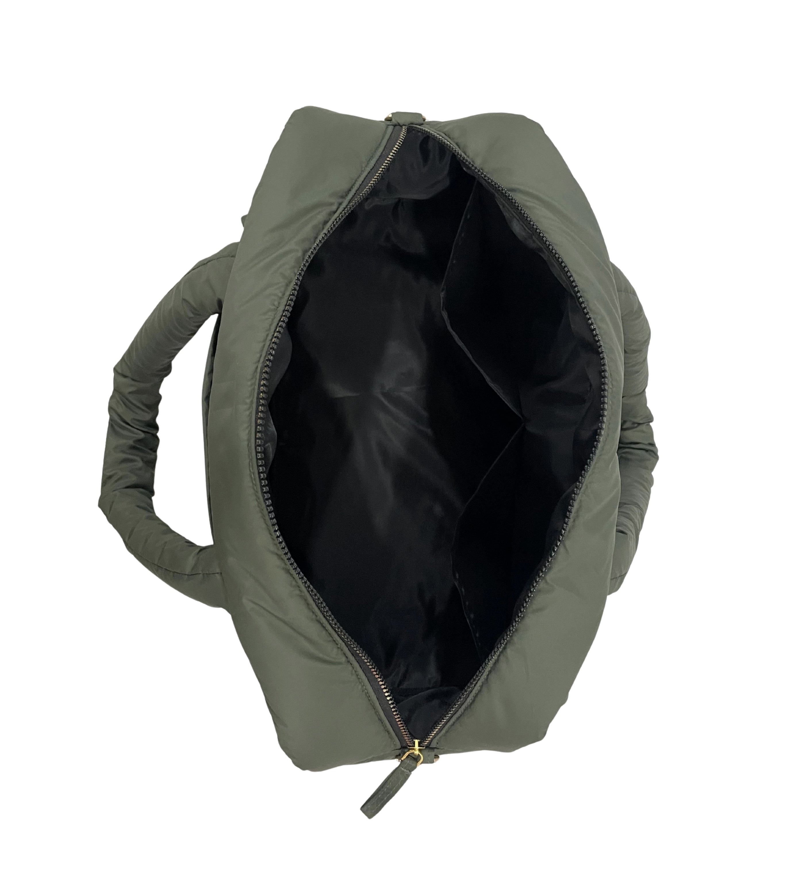 Puffer Overnighter Unisex Olive Duffel Bag