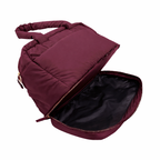 Puffer Overnighter Unisex Burgundy Duffel Bag