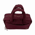 Puffer Overnighter Unisex Burgundy Duffel Bag