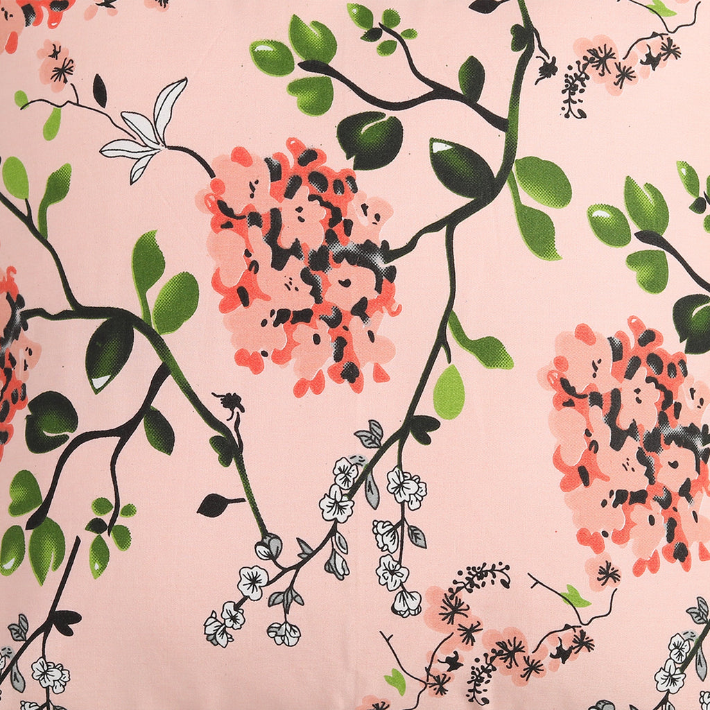 Premium 6 Pcs Pure Cotton Quilted Diwan Set – Pink Floral Design